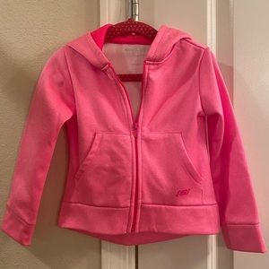 Toddler girl fleece lined zip up hoodie 2T hot pink